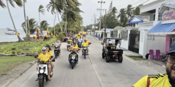 Así estuvo la caravana abelardista ayer en San Andrés, recorriendo varios sectores de la isla. 